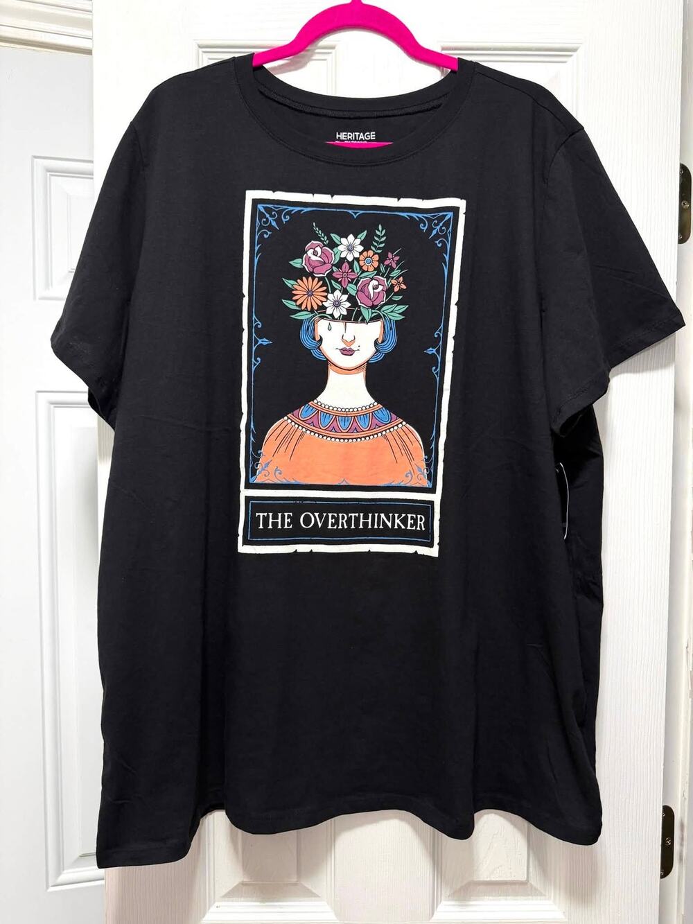 Torrid 3 (3X 22/24) The Overthinker Roses Tarot Card Classic Fit Graphic T Shirt